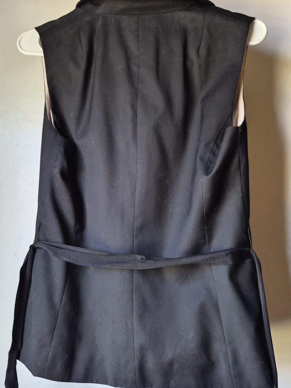 H&M Black Sleeveless Blazer Vest - Size 8 - Picture 4 of 6